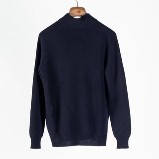 Gran Sasso Navy Merino Half-Zip Sweater 5