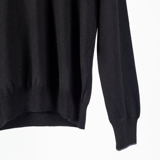 Gran Sasso Black Mock-Zip Wool Pullover 4
