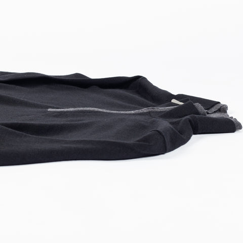 Gran Sasso Black Mock-Zip Wool Pullover 8