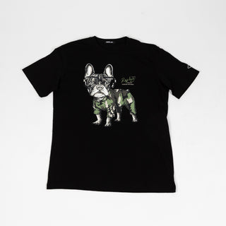 Replay Black Bulldog Graphic T-Shirt 1