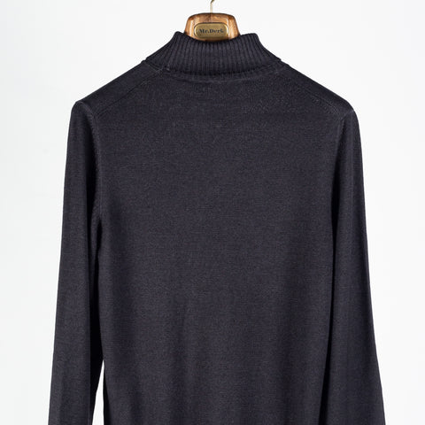 Gran Sasso Anthracite Double-Thread Merino Turtleneck 6
