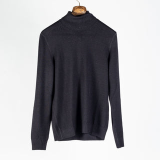 Gran Sasso Anthracite Double-Thread Merino Turtleneck 1