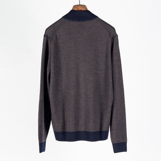 Gran Sasso Salt-and-Pepper Full-Zip Cardigan Brown 5