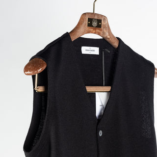 Gran Sasso Black Single-Breasted Wool Waistcoat 3