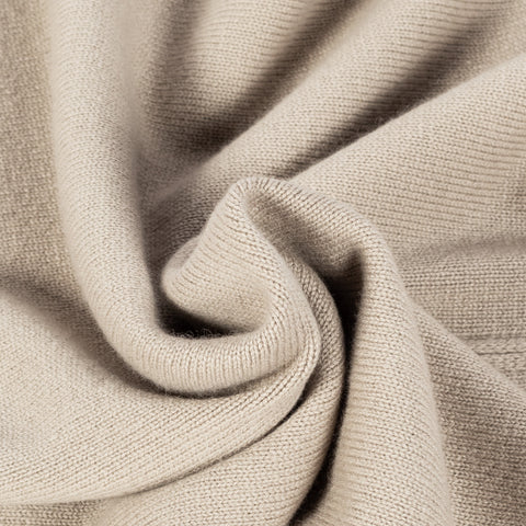 Gran Sasso Taupe Mock-Zip Wool-Cashmere Pullover 2