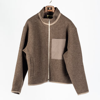 De Bonne Facture Ash Brown Bookstore Jacket Boiled Wool 1