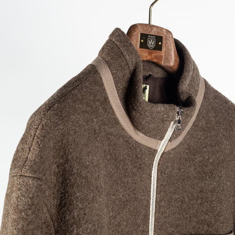 De Bonne Facture Ash Brown Bookstore Jacket Boiled Wool 3