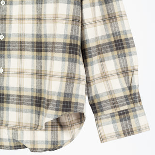 De Bonne Facture Grey Camargue Check Artist Shirt Brushed Cotton 4