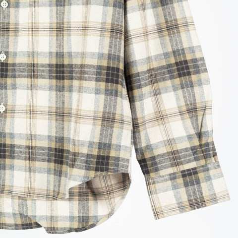 De Bonne Facture Grey Camargue Check Artist Shirt Brushed Cotton 4