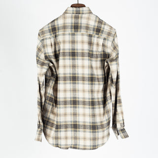De Bonne Facture Grey Camargue Check Artist Shirt Brushed Cotton 5