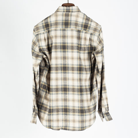 De Bonne Facture Grey Camargue Check Artist Shirt Brushed Cotton 5