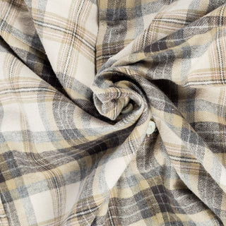 De Bonne Facture Grey Camargue Check Artist Shirt Brushed Cotton 2