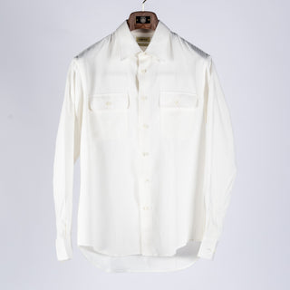 De Bonne Facture White Artist Shirt Cotton & Hemp Gabardine 1