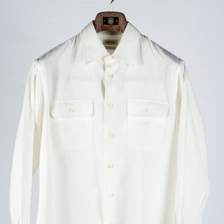 De Bonne Facture White Artist Shirt Cotton & Hemp Gabardine 10