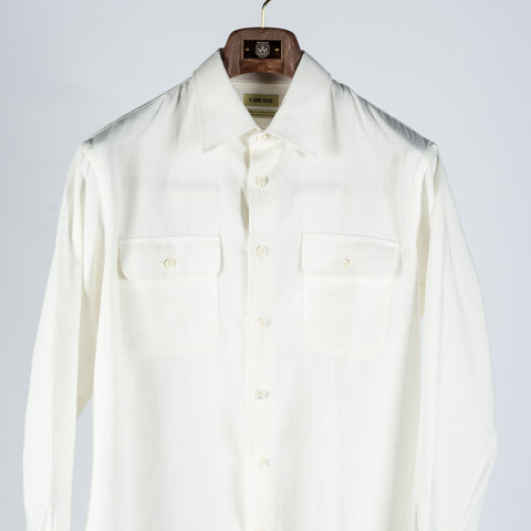 De Bonne Facture White Artist Shirt Cotton & Hemp Gabardine 10