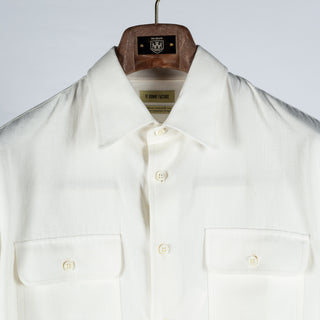 De Bonne Facture White Artist Shirt Cotton & Hemp Gabardine 11