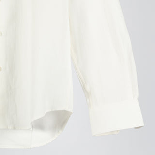 De Bonne Facture White Artist Shirt Cotton & Hemp Gabardine 8