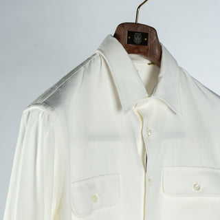 De Bonne Facture White Artist Shirt Cotton & Hemp Gabardine 7