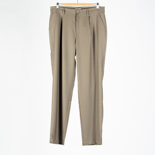 De Bonne Facture Vert-de-Gris One Pleat Trousers Super 130's Merino 1