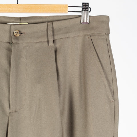 De Bonne Facture Vert-de-Gris One Pleat Trousers Super 130's Merino 8