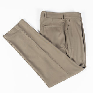 De Bonne Facture Vert-de-Gris One Pleat Trousers Super 130's Merino 13