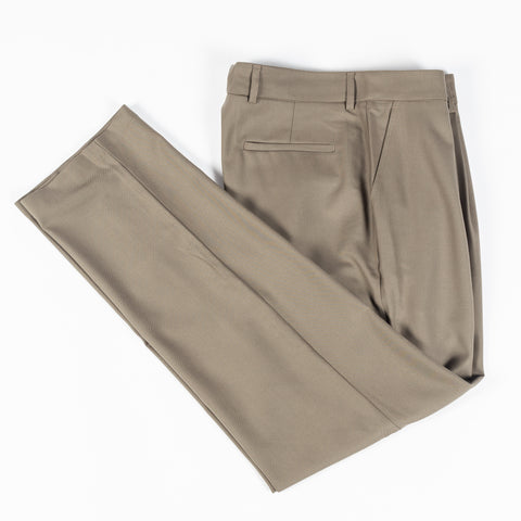 De Bonne Facture Vert-de-Gris One Pleat Trousers Super 130's Merino 13
