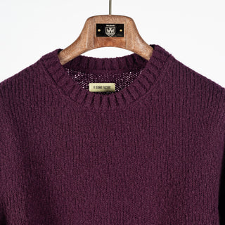 De Bonne Facture Plum Crew Neck Jumper Soft Boucle Wool 11