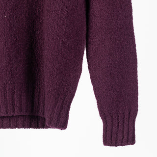 De Bonne Facture Plum Crew Neck Jumper Soft Boucle Wool 8