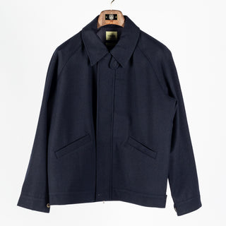 De Bonne Facture Navy Driver's Jacket Water Repellent Wool 1