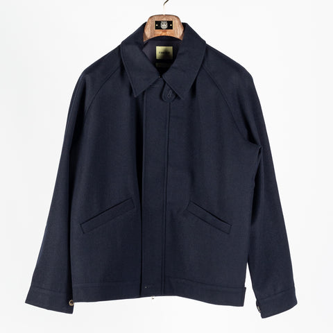 De Bonne Facture Navy Driver's Jacket Water Repellent Wool 1
