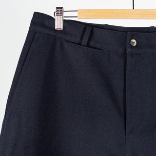 De Bonne Facture Navy Balloon Trousers Water Repellent Wool 3