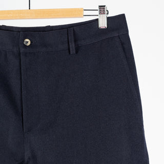 De Bonne Facture Navy Balloon Trousers Water Repellent Wool 4