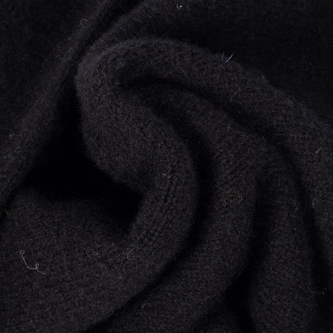 Harley of Scotland Black Shaggy Crew Neck Sweater 2