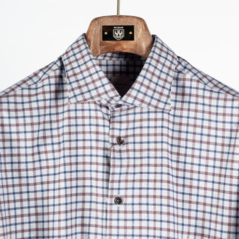 Stenstroms Red & Blue Checked Flannel Shirt 7