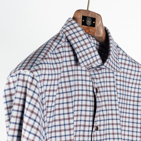 Stenstroms Red & Blue Checked Flannel Shirt 3