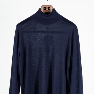 Patrick Assaraf Midnight LS Extrafine Merino Turtleneck 6