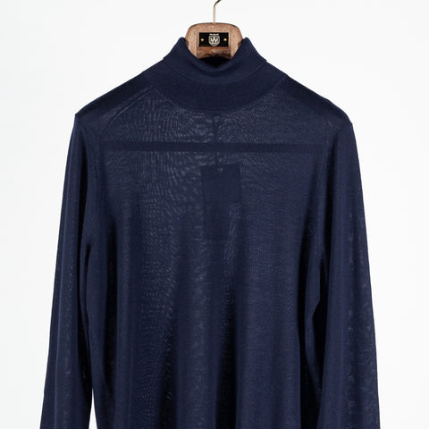 Patrick Assaraf Midnight LS Extrafine Merino Turtleneck 6