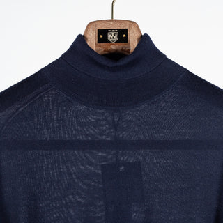 Patrick Assaraf Midnight LS Extrafine Merino Turtleneck 7