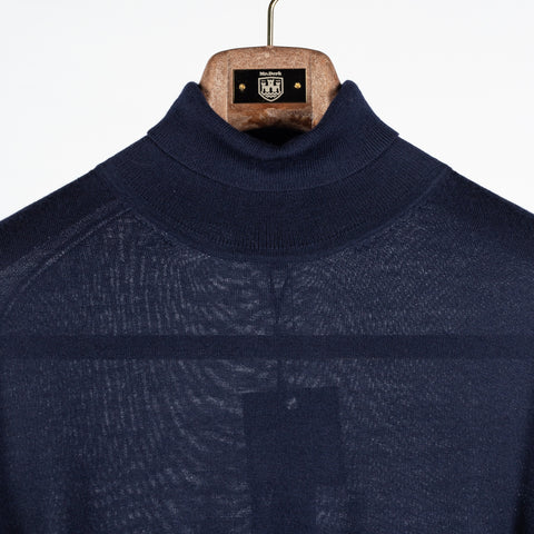 Patrick Assaraf Midnight LS Extrafine Merino Turtleneck 7
