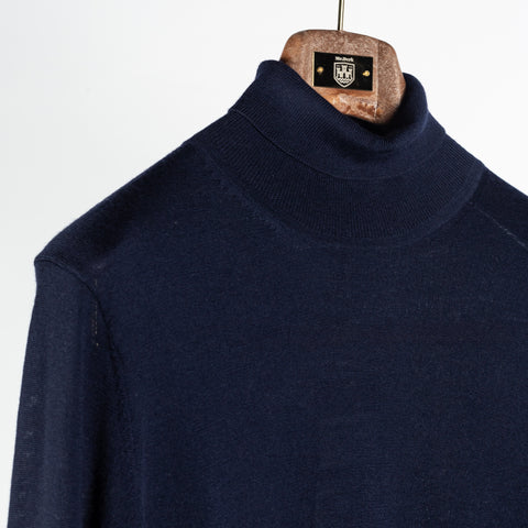 Patrick Assaraf Midnight LS Extrafine Merino Turtleneck 3