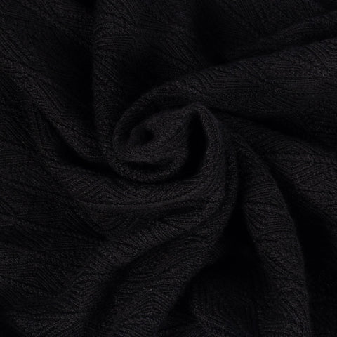 Patrick Assaraf Black Diamond Twill Merino Wool Full Zip Mock 2
