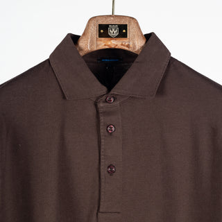 Patrick Assaraf Ganache LS Iconic Pima Cotton Stretch Polo 7