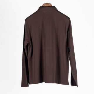 Patrick Assaraf Ganache LS Iconic Pima Cotton Stretch Polo 5