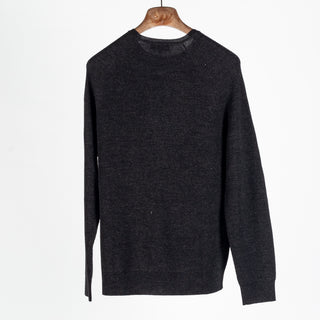 Patrick Assaraf Noir 12GG Merino Rib Raglan Crewneck Sweater 5