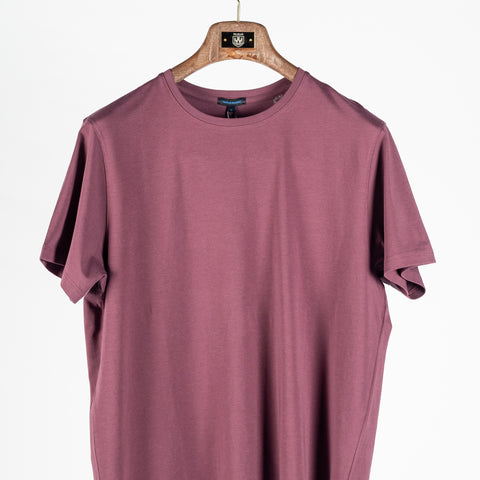 Patrick Assaraf Plum Wine SS Iconic Pima Stretch Crew Tee 5