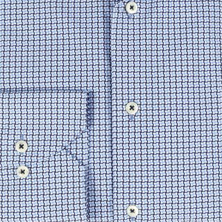 Stenstrom Blue Printed Jersey Stretch Dress Shirt 3