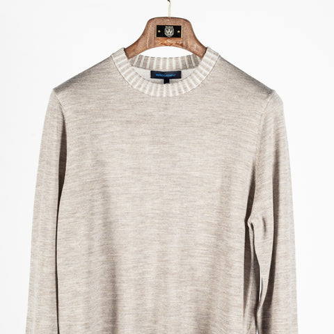 Patrick Assaraf Caffe Plaited Merino Wool Crewneck Sweater 6