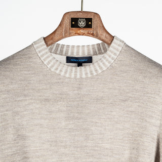 Patrick Assaraf Caffe Plaited Merino Wool Crewneck Sweater 7