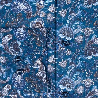 Stenstrom Blue Paisley Printed Dress Shirt 3