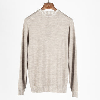 Patrick Assaraf Caffe Plaited Merino Wool Crewneck Sweater 5